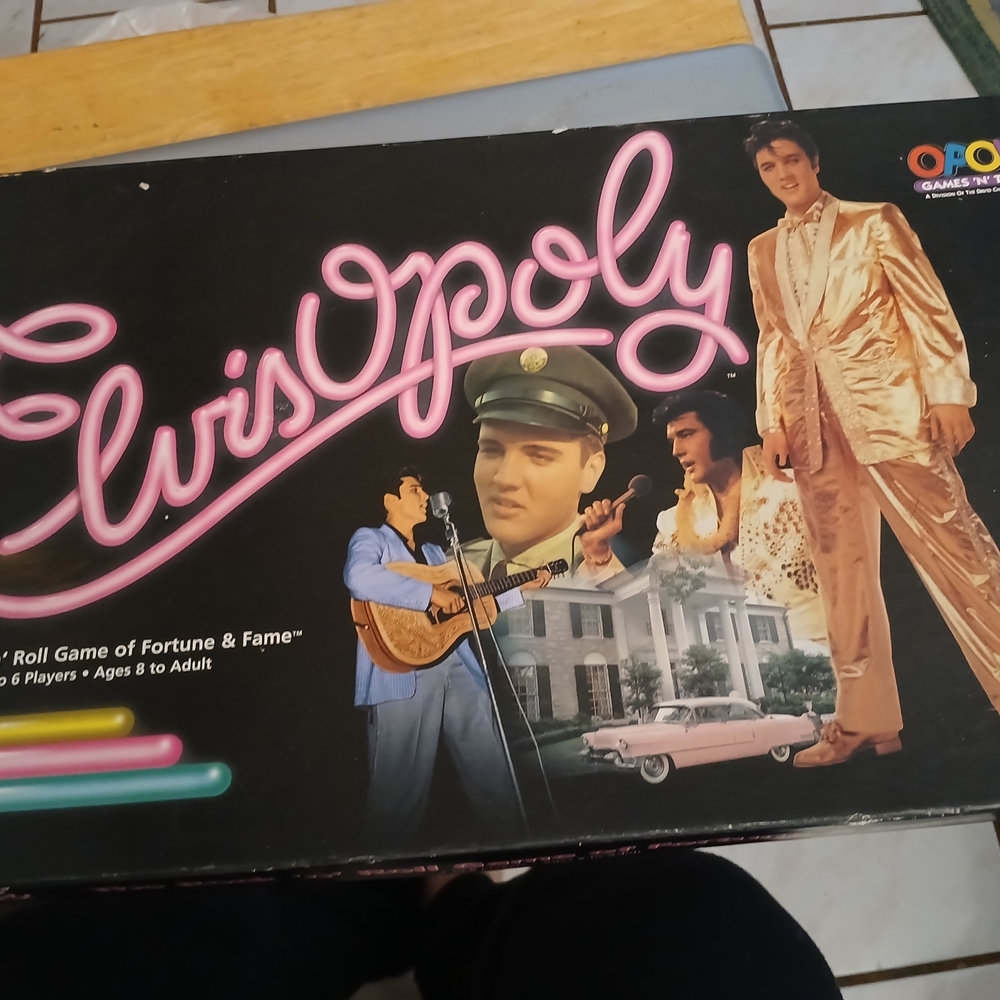 ElvisOpoly Board Game - Black and Pink
